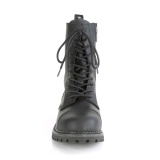 Vegan leather RIOT-10 demoniacult ankle boots - steel toe combat boots
