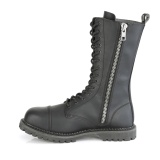 Vegan leather RIOT-14 demoniacult boots - unisex steel toe combat boots