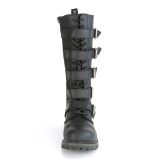 Vegan leather RIOT-18BK demoniacult boots - unisex steel toe combat boots