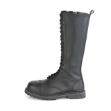 Vegan leather RIOT-20 demoniacult boots - unisex steel toe combat boots