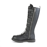 Vegan leather RIOT-21MP demoniacult boots - unisex steel toe combat boots
