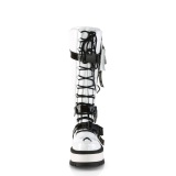 Vegan white 5 cm SLACKER-260 cyberpunk platform boots