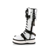 Vegan white 5 cm SLACKER-260 cyberpunk platform boots