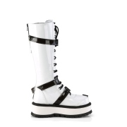 Vegan white 5 cm SLACKER-260 cyberpunk platform boots