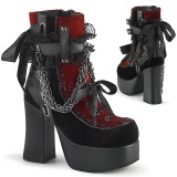 Velvet 11,5 cm CHARADE-110 demonia ankle boots platform
