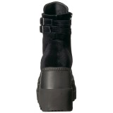 Velvet 11,5 cm SHAKER-52 lolita ankle boots goth wedge platform