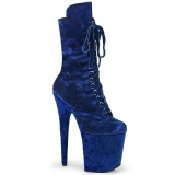Velvet 18 cm FLAMINGO-1045VEL Blue ankle boots high heels