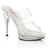 Vinyl 12,5 cm GLORY-502 Transparent mules high heels