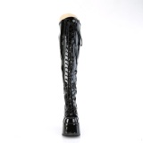 Vinyl 13 cm CAMEL-300WC high heeled thigh high boots chunky heels