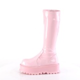 Vinyl 5 cm SLACKER-200 platform demoniacult boots in rose