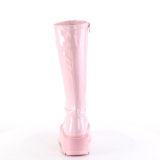 Vinyl 5 cm SLACKER-200 platform demoniacult boots in rose