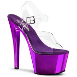 Violet Transparent 18 cm SKY-308 High Heels Platform