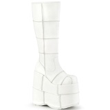 White 18 cm STACK-301 demoniacult boots - unisex cyberpunk boots