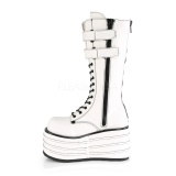 White Canvas 10 cm MORI-310 demonia boots platform