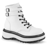 White Leatherette 3 cm LILITH-152 demonia ankle boots platform