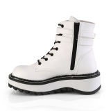 White Leatherette 3 cm LILITH-152 demoniacult ankle boots platform