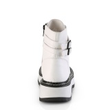 White Leatherette 3 cm LILITH-152 demoniacult ankle boots platform