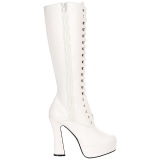 White Matte 13 cm ELECTRA-2020 High Heeled Womens Boots for Men