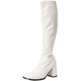 White Matte 7,5 cm GOGO-300 High Heeled Womens Boots for Men