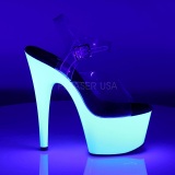 White Neon 18 cm ADORE-708UV High Heels Platform