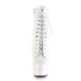 White Patent 15,5 cm DELIGHT-1020 Platform Ankle Calf Boots