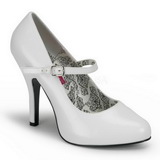 White Patent Shiny 12 cm rockabilly TEMPT-35 Pumps with low heels