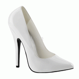 White Patent Shiny 15 cm DOMINA-420 pointed toe high heel stilettos
