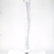 White Sequins 20 cm ADORE-3020 Exotic pole dance overknee boots
