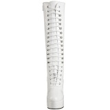 White Shiny 13 cm ELECTRA-2020 High Heeled Womens Boots for Men