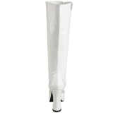 White Shiny 13 cm ELECTRA-2020 High Heeled Womens Boots for Men