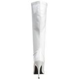 White Shiny 13 cm SEDUCE-2000 High Heeled Womens Boots for Men