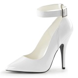 White Shiny 13 cm SEDUCE-431 Stiletto Pumps for Men