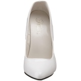 White Shiny 15 cm DOMINA-420 Pumps High Heels for Men