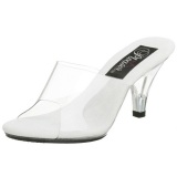 White Transparent 8 cm BELLE-301 High Women Mules Shoes for Men