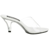 White Transparent 8 cm BELLE-301 Women Mules Shoes