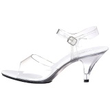 White Transparent 8 cm Pleaser BELLE-308 High Heels