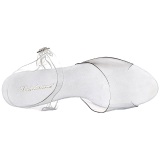 White Transparent 8 cm Pleaser BELLE-308 High Heels