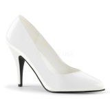 White Varnished 10 cm VANITY-420 pointed toe pumps high heels