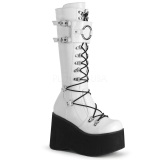 White Vegan 11,5 cm Demonia KERA-200 goth platform boots