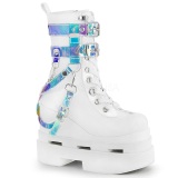 White Vegan 12,5 cm ETERNAL-115 demoniacult ankle boots wedges