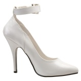 White pumps 13 cm SEDUCE-431 ankle strap high heels pumps