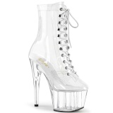 White transparent 18 cm ADORE-1020C Exotic stripper ankle boots