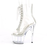 White transparent 18 cm ADORE-1021C-2 Exotic stripper ankle boots