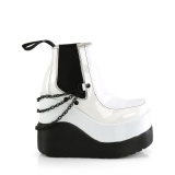 White vegan boots 13 cm VOID-50 demoniacult knee boots wedges platform